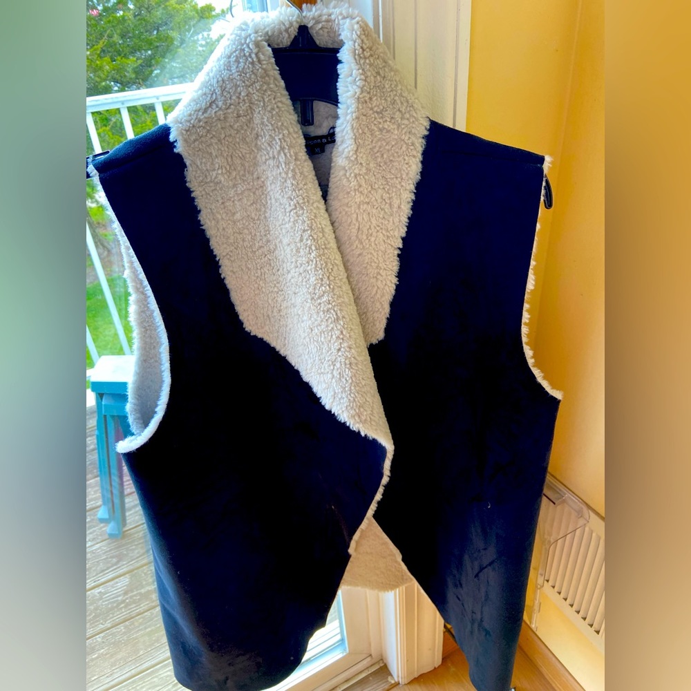 Shearling sheepskin vest